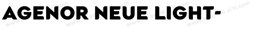 Agenor Neue Light字体转换